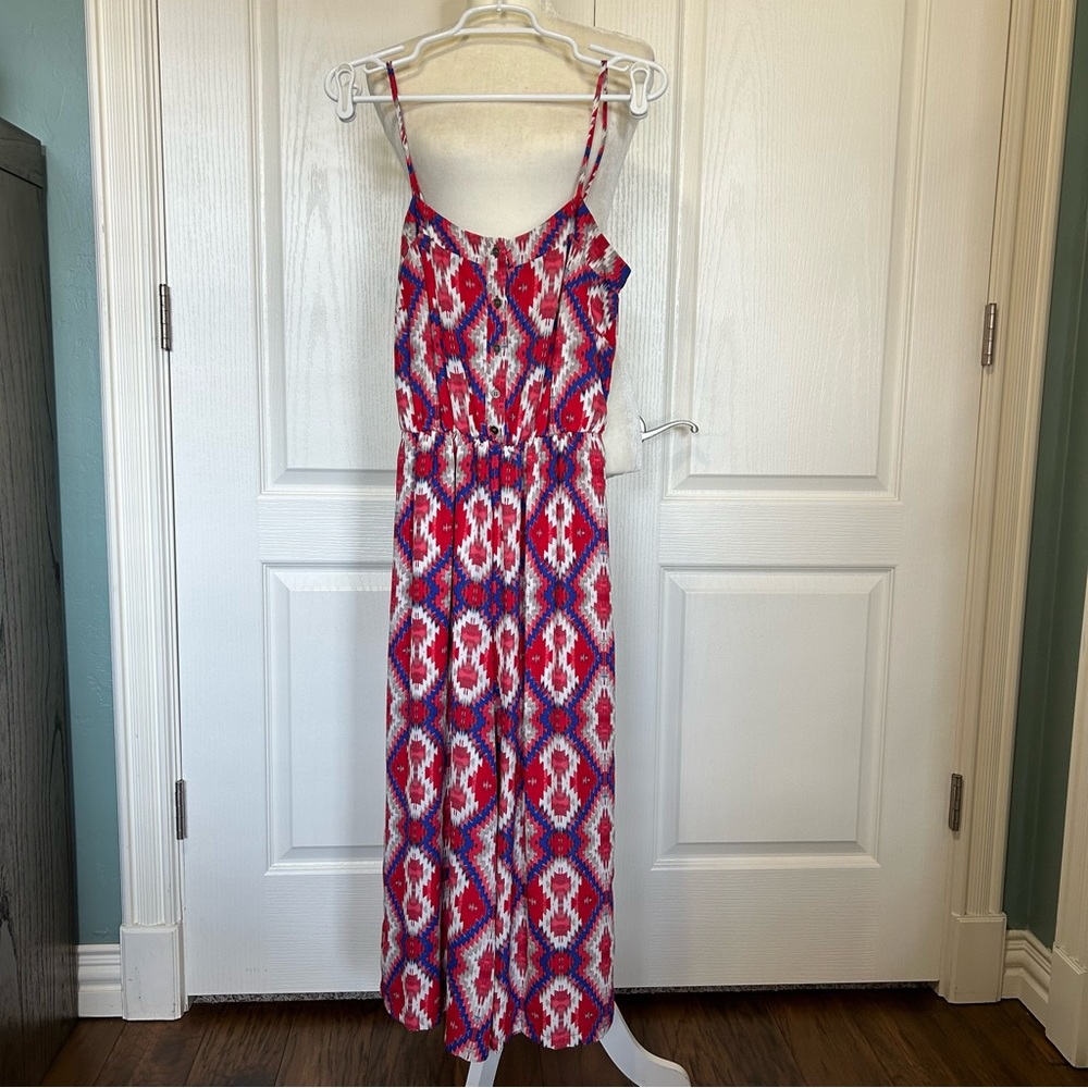 Takara Southwest Print Crop Jumpsuit Romper Playsuit Size Small Wide Leg